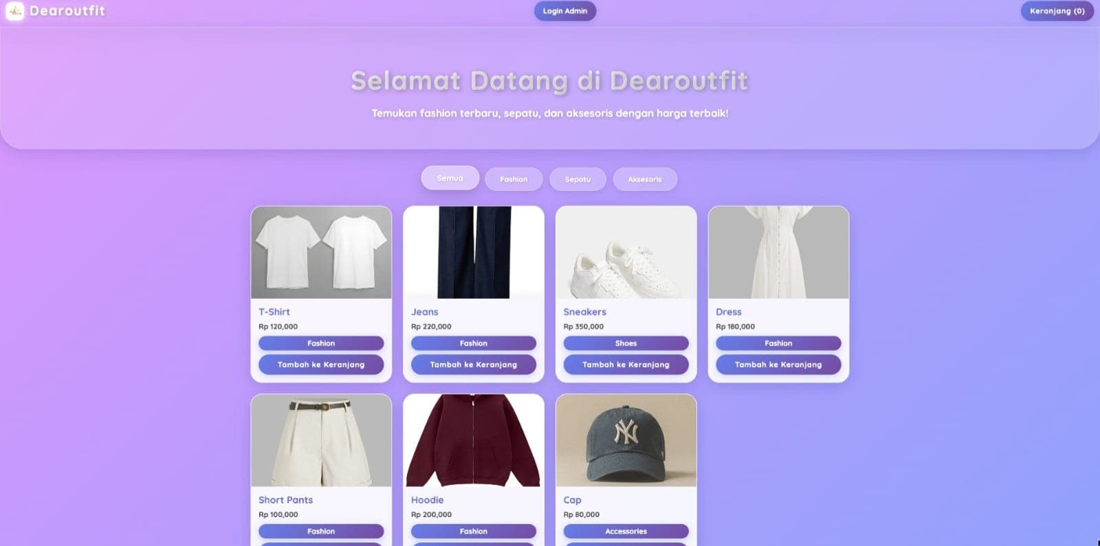E-Commerce DearOutfit