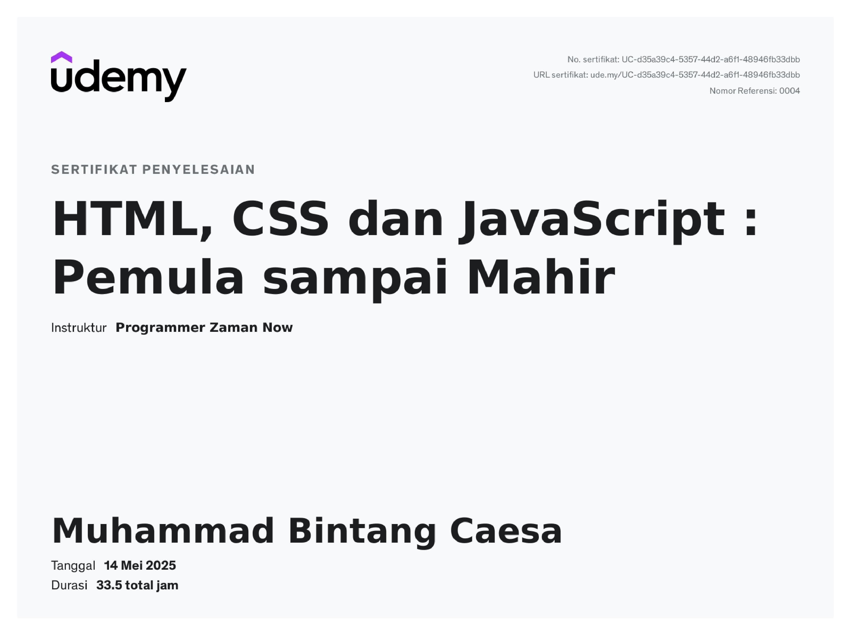 HTML , CSS dan JavaScript Pemula sampai Mahir